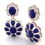 33.88 CTW Royalty Sapphire & VS Diamond Earrings 18K - 3