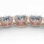 40 CTW Princess SI Certified Diamond Necklace 14K Rose