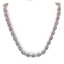 40 CTW Princess SI Certified Diamond Necklace 14K Rose - 3