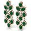 26.15 CTW Royalty Emerald & VS Diamond Earrings 18K - 2