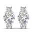 2.9 CTW Certified VS/SI Diamond 3 Stone Stud Earrings