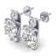 2.9 CTW Certified VS/SI Diamond 3 Stone Stud Earrings - 2