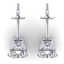2.9 CTW Certified VS/SI Diamond 3 Stone Stud Earrings - 3