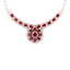 30.70 CTW Royalty Ruby & VS Diamond Necklace 18K Rose