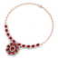 30.70 CTW Royalty Ruby & VS Diamond Necklace 18K Rose - 3