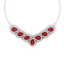 34.72 CTW Royalty Ruby & VS Diamond Necklace 18K Rose