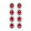 11.8 CTW Tourmaline & Diamond Halo Earrings 10K White