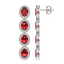11.8 CTW Tourmaline & Diamond Halo Earrings 10K White - 2