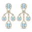 25.94 CTW Royalty Sky Topaz & VS Diamond Earrings 18K