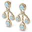 25.94 CTW Royalty Sky Topaz & VS Diamond Earrings 18K - 2
