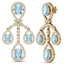 25.94 CTW Royalty Sky Topaz & VS Diamond Earrings 18K - 3