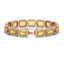 34.91 CTW Fancy Citrine & Diamond Halo Bracelet 10K - 2