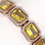 34.91 CTW Fancy Citrine & Diamond Halo Bracelet 10K - 3