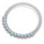 34.96 CTW Royalty Sky Topaz & VS Diamond Necklace 18K - 3