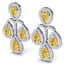 27.85 CTW Royalty Canary Citrine & VS Diamond Earrings - 2