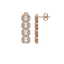 5.92 CTW Emerald Cut Diamond Designer Earrings 18K Rose - 2
