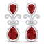 31.6 CTW Royalty Designer Ruby & VS Diamond Earrings