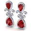31.6 CTW Royalty Designer Ruby & VS Diamond Earrings - 2