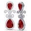 31.6 CTW Royalty Designer Ruby & VS Diamond Earrings - 3
