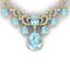 34.69 CTW Royalty Sky Topaz & VS Diamond Necklace 18K