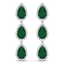 27.06 CTW Royalty Emerald & VS Diamond Earrings 18K