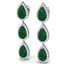 27.06 CTW Royalty Emerald & VS Diamond Earrings 18K - 2
