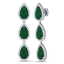 27.06 CTW Royalty Emerald & VS Diamond Earrings 18K - 3