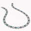 35.60 CTW Blue & White Diamond Designer Necklace 18K