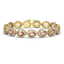 19.55 CTW Morganite & Diamond Halo Bracelet 10K Yellow