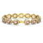 19.55 CTW Morganite & Diamond Halo Bracelet 10K Yellow - 2