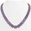 79.99 CTW Tanzanite & Diamond Halo Necklace 10K Rose