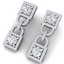 4 CTW Certified SI/I Diamond Halo Earrings 18K White