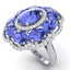15.24 CTW Royalty Tanzanite & VS Diamond Ring 18K White