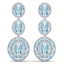 34.52 CTW Royalty Sky Topaz & VS Diamond Earrings 18K