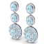 34.52 CTW Royalty Sky Topaz & VS Diamond Earrings 18K - 2