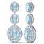 34.52 CTW Royalty Sky Topaz & VS Diamond Earrings 18K - 3