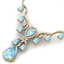 38.14 CTW Royalty Sky Topaz & VS Diamond Necklace 18K - 2