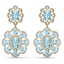 32.99 CTW Royalty Sky Topaz & VS Diamond Earrings 18K