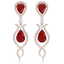 16.57 CTW Royalty Designer Ruby & VS Diamond Earrings