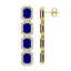 20.59 CTW Sapphire & Diamond Halo Earrings 10K Yellow - 2