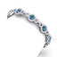 9 CTW SI/I Intense Blue And White Diamond Bracelet 18K