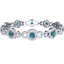 9 CTW SI/I Intense Blue And White Diamond Bracelet 18K - 2