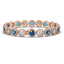 15.35 CTW Blue & White Diamond Designer Bracelet 18K