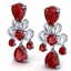 58.73 CTW Royalty Designer Ruby & VS Diamond Earrings - 2