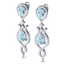16.57 CTW Royalty Sky Topaz & VS Diamond Earrings 18K