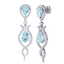 16.57 CTW Royalty Sky Topaz & VS Diamond Earrings 18K - 2