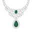 87.52 CTW Royalty Emerald & VS Diamond Necklace 18K