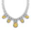 36.1 CTW Royalty Canary Citrine & VS Diamond Necklace