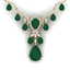 36.14 CTW Royalty Emerald & VS Diamond Necklace 18K