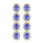 13.64 CTW Tanzanite & Diamond Halo Earrings 10K Yellow